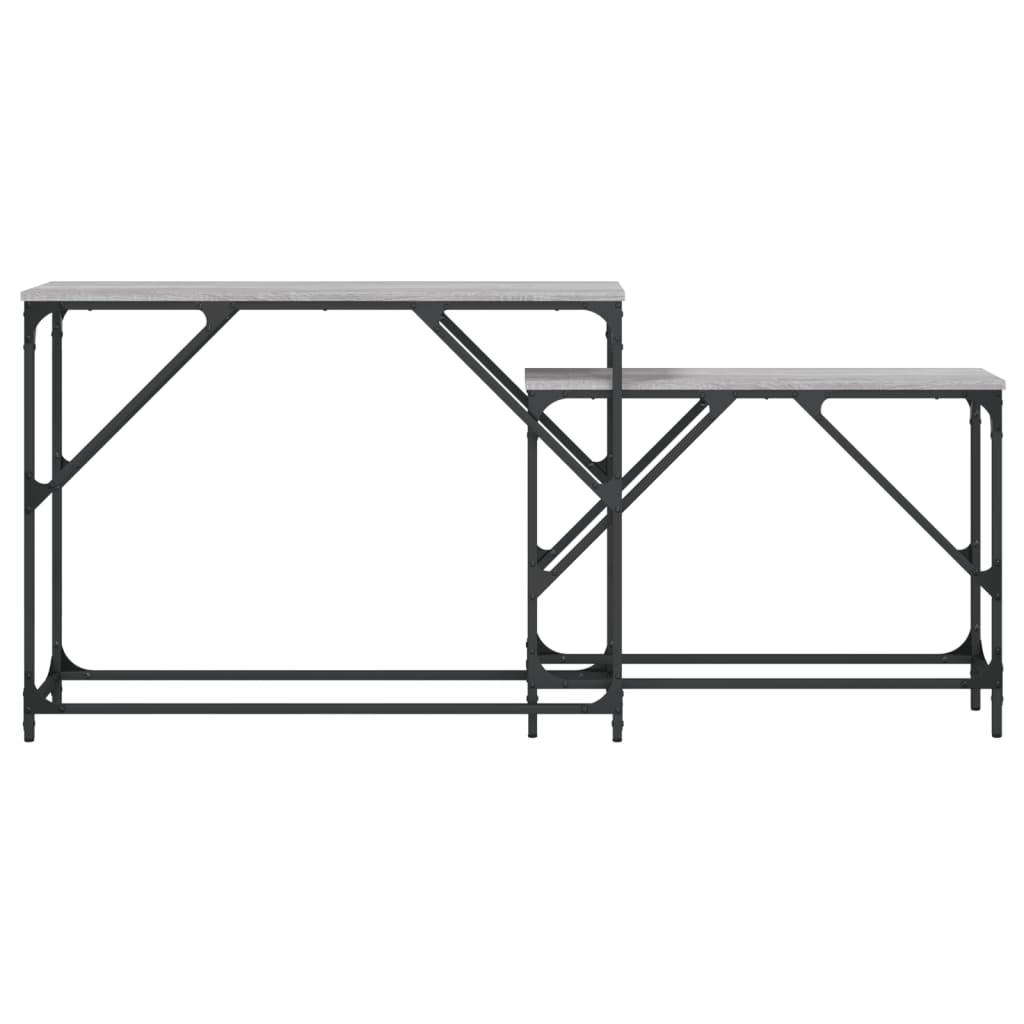 Tables console gigognes 2 pcs sonoma gris bois d'ingénierie - XIOS