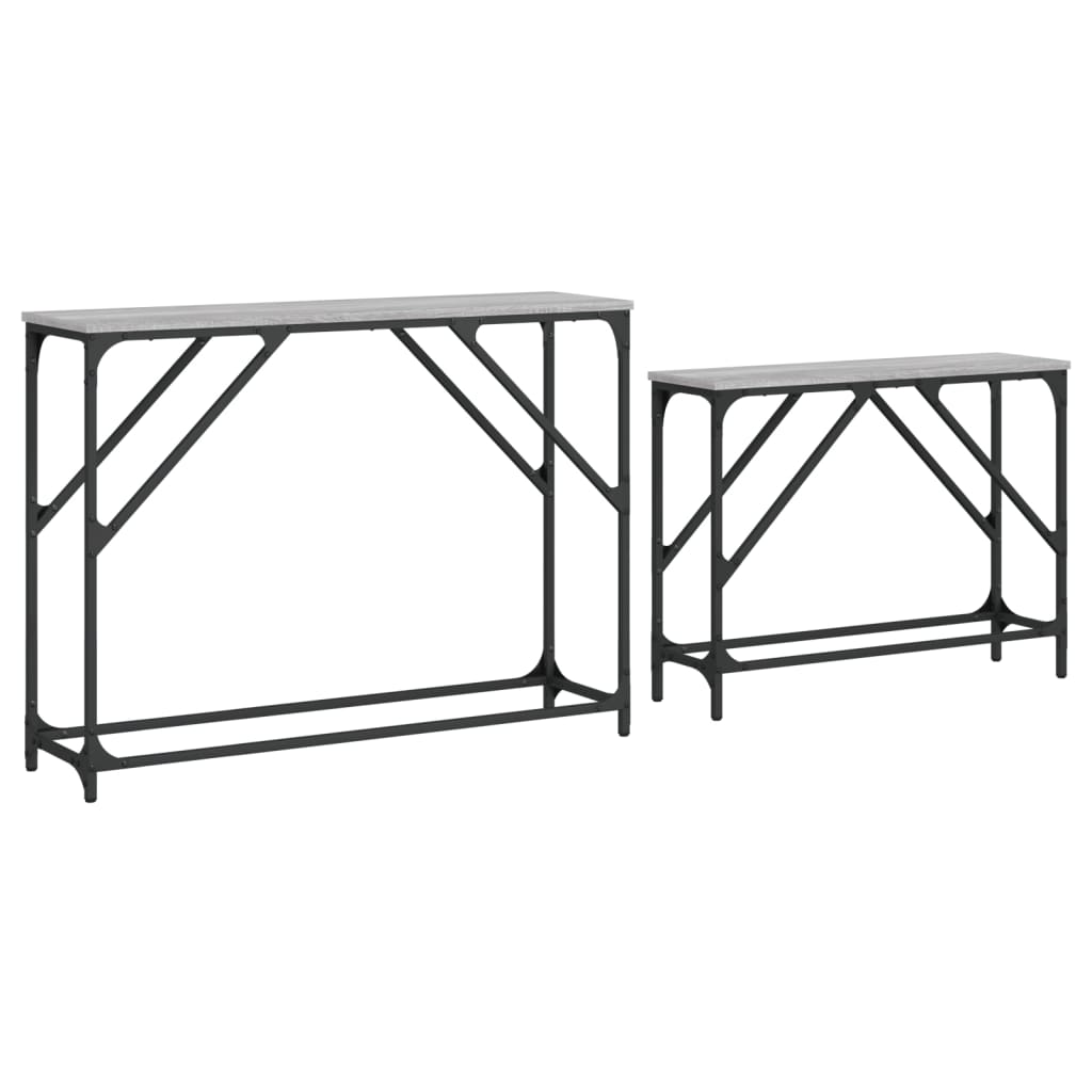 Tables console gigognes 2 pcs sonoma gris bois d'ingénierie - XIOS