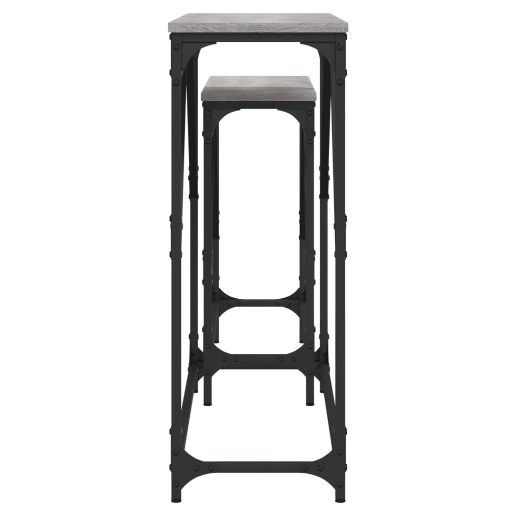 Tables console gigognes 2 pcs sonoma gris bois d'ingénierie - XIOS
