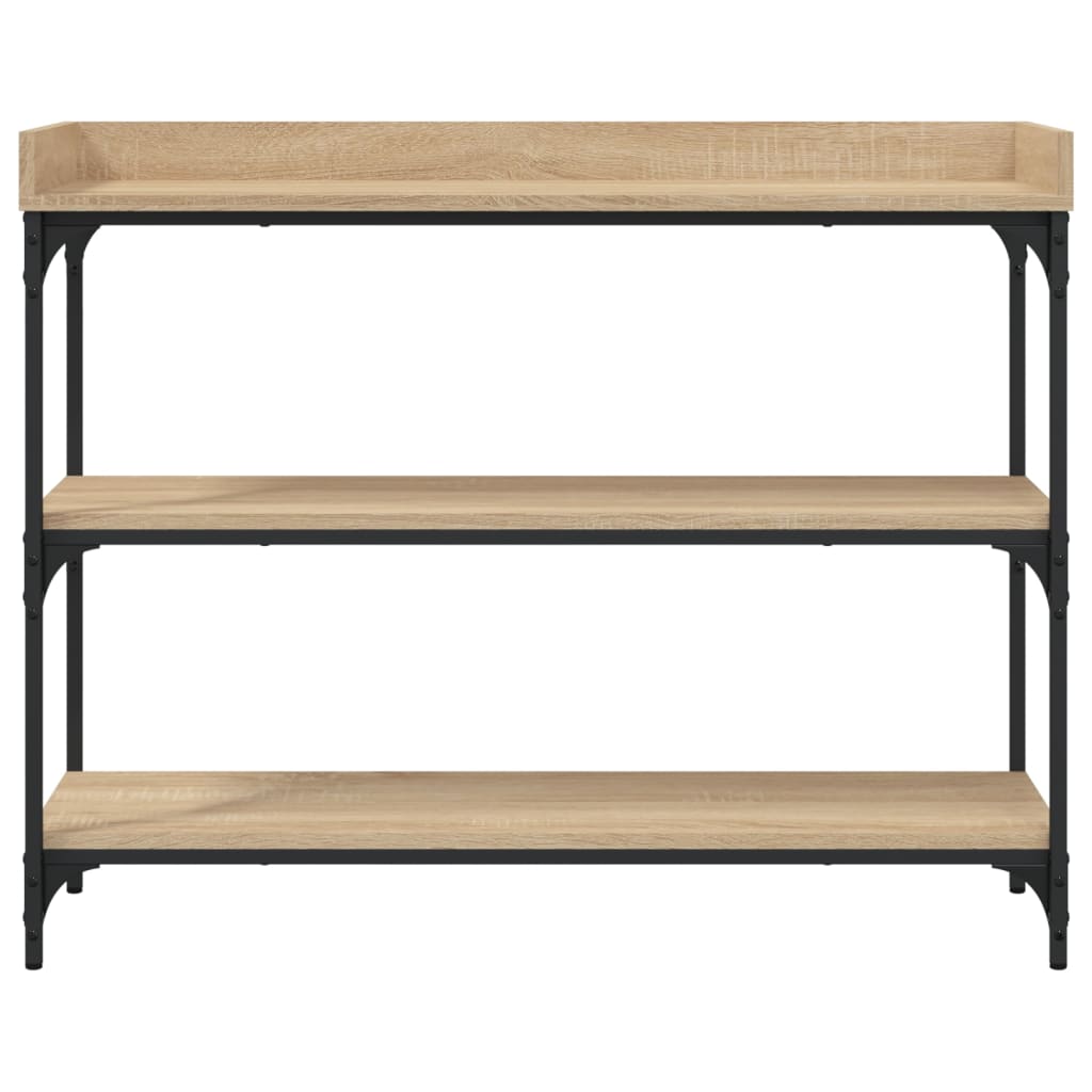 Table console avec étagères chêne sonoma 100x30x80 cm - XIOS