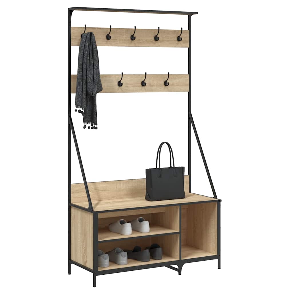 Porte-vêtements et rangement des chaussures chêne sonoma - XIOS