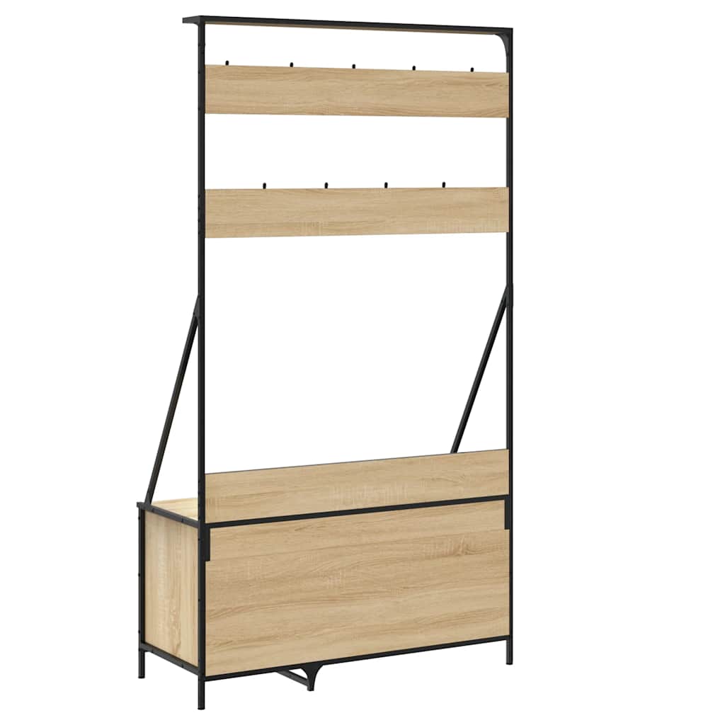 Porte-vêtements et rangement des chaussures chêne sonoma - XIOS