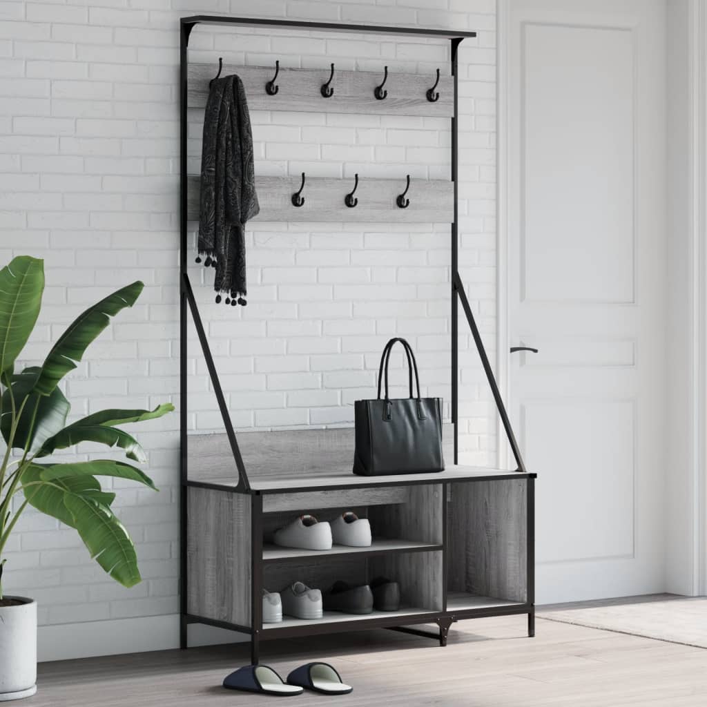 Porte-vêtements et rangement des chaussures sonoma gris - XIOS
