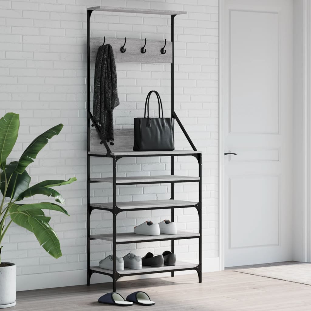 Porte-vêtements et rangement des chaussures sonoma gris - XIOS