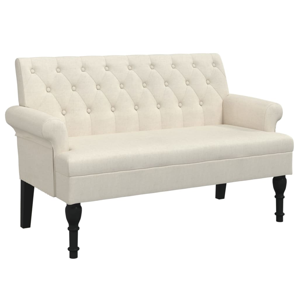 Banc avec dossier 120x62x75,5 cm lin - XIOS