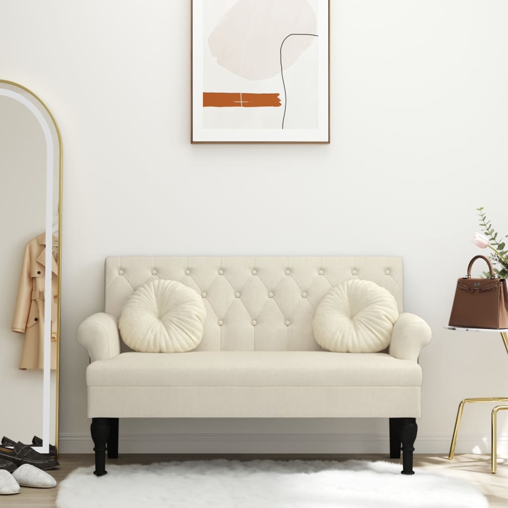 Banc avec dossier 120x62x75,5 cm lin - XIOS