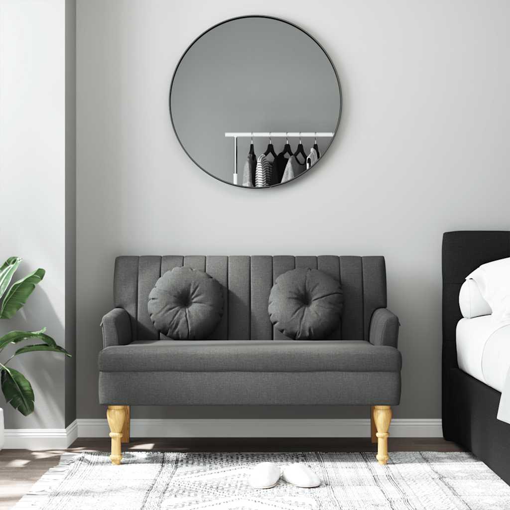 Banc avec coussins gris foncé 113x64,5x75,5 cm tissu - XIOS