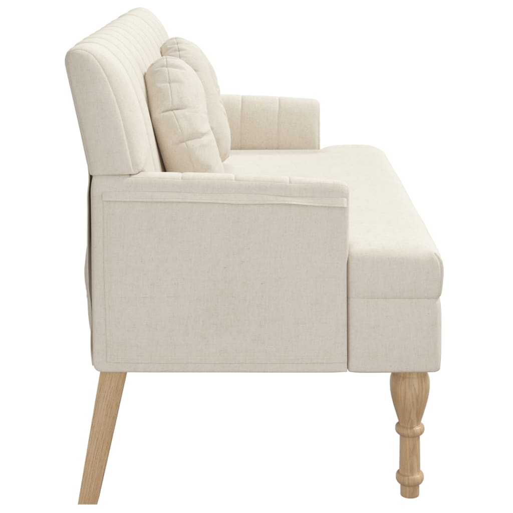 Banc avec coussins 113x64,5x75,5 cm lin - XIOS