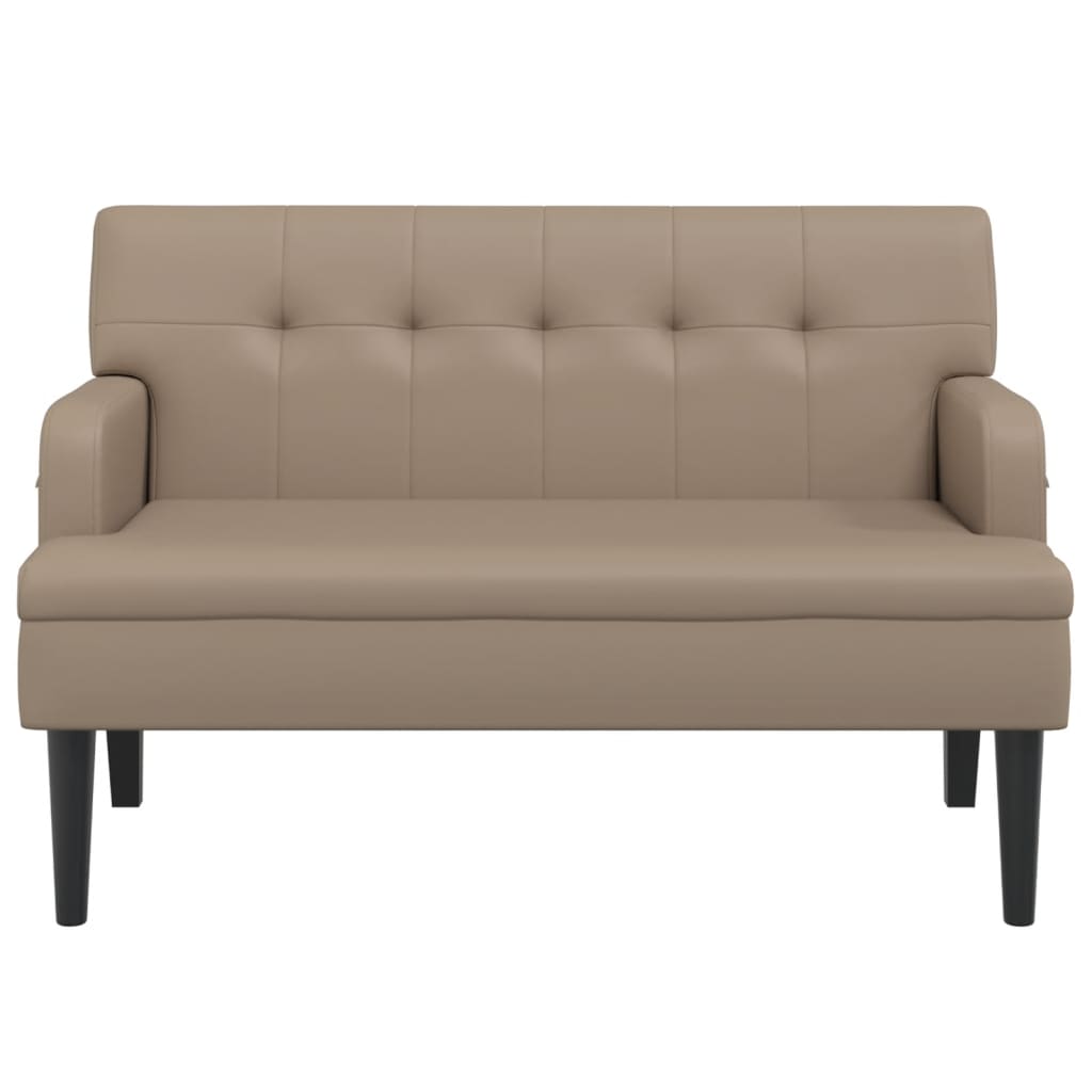 Banc avec dossier cappuccino 112x65,5x75 cm similicuir - XIOS