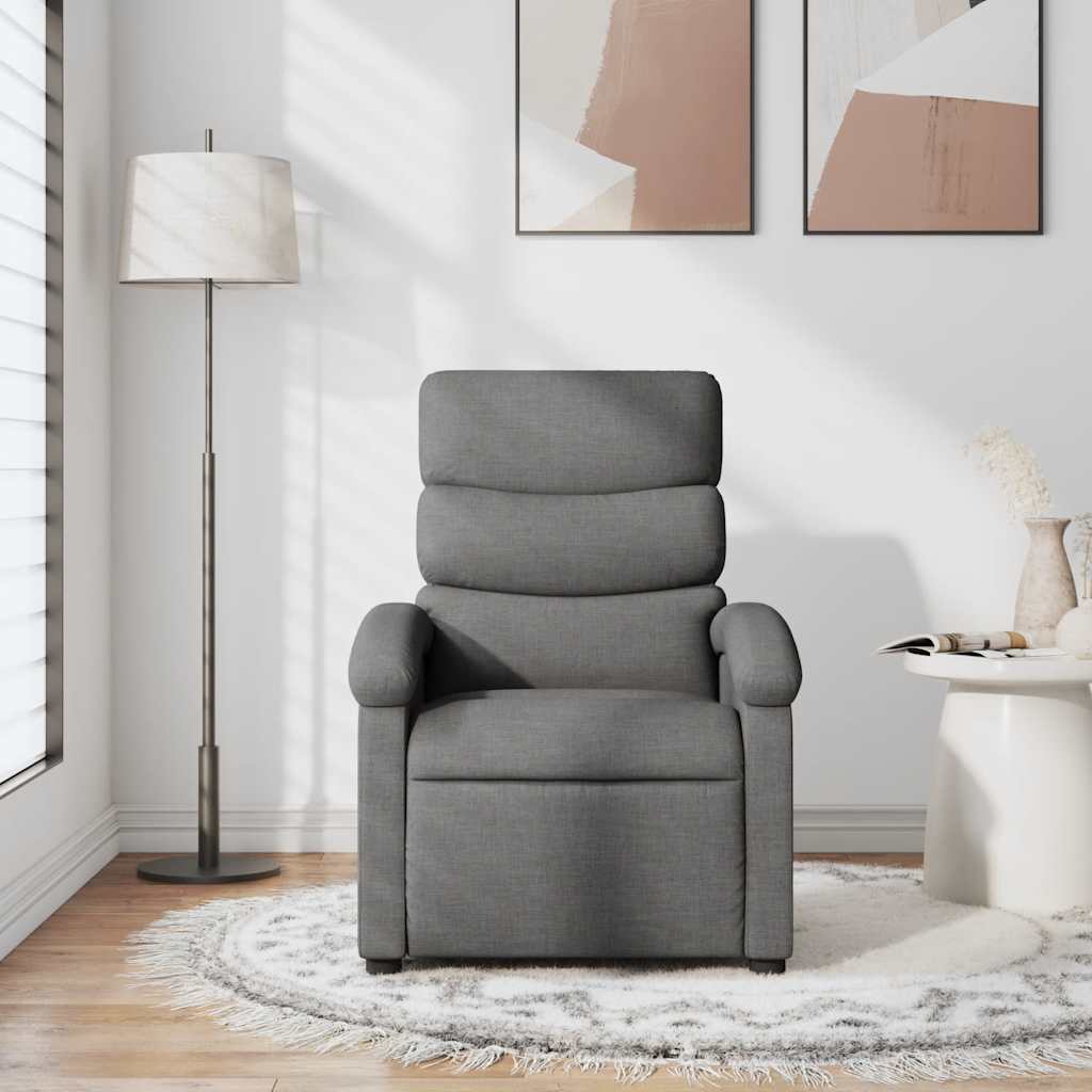 Fauteuil inclinable Gris foncé Tissu - XIOS