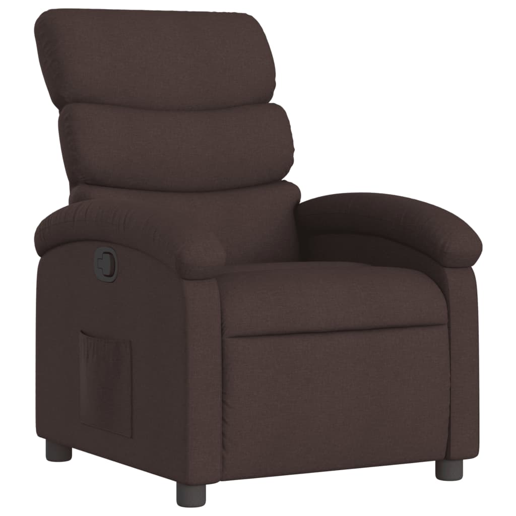 Fauteuil inclinable Marron foncé Tissu - XIOS