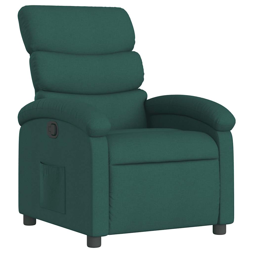 Fauteuil inclinable Vert foncé Tissu - XIOS