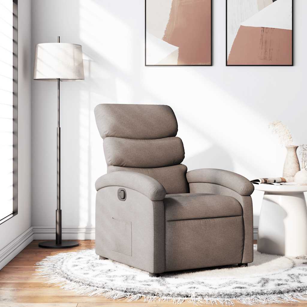 Fauteuil inclinable Taupe Tissu - XIOS
