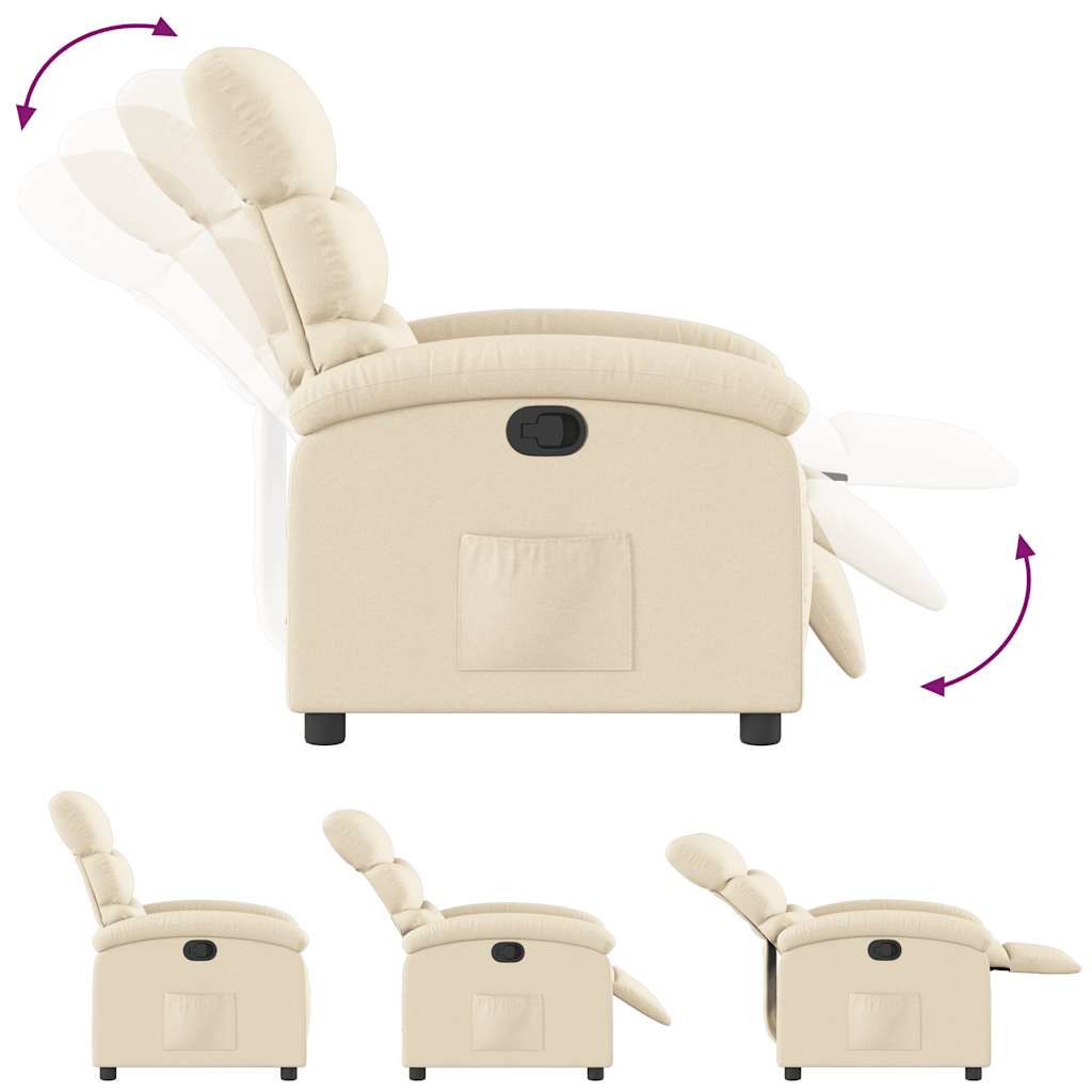 Fauteuil inclinable Crème Tissu - XIOS