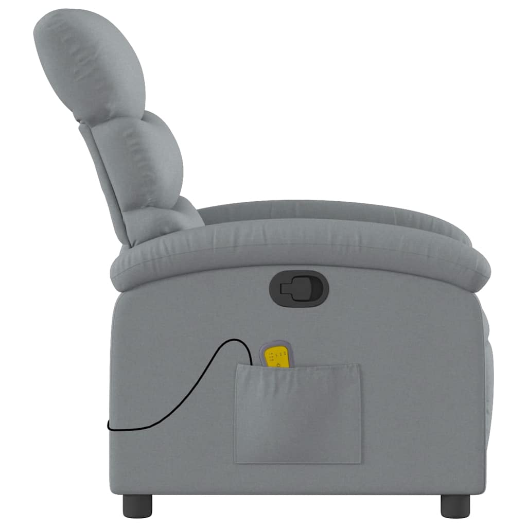 Fauteuil de massage inclinable Gris clair Tissu - XIOS