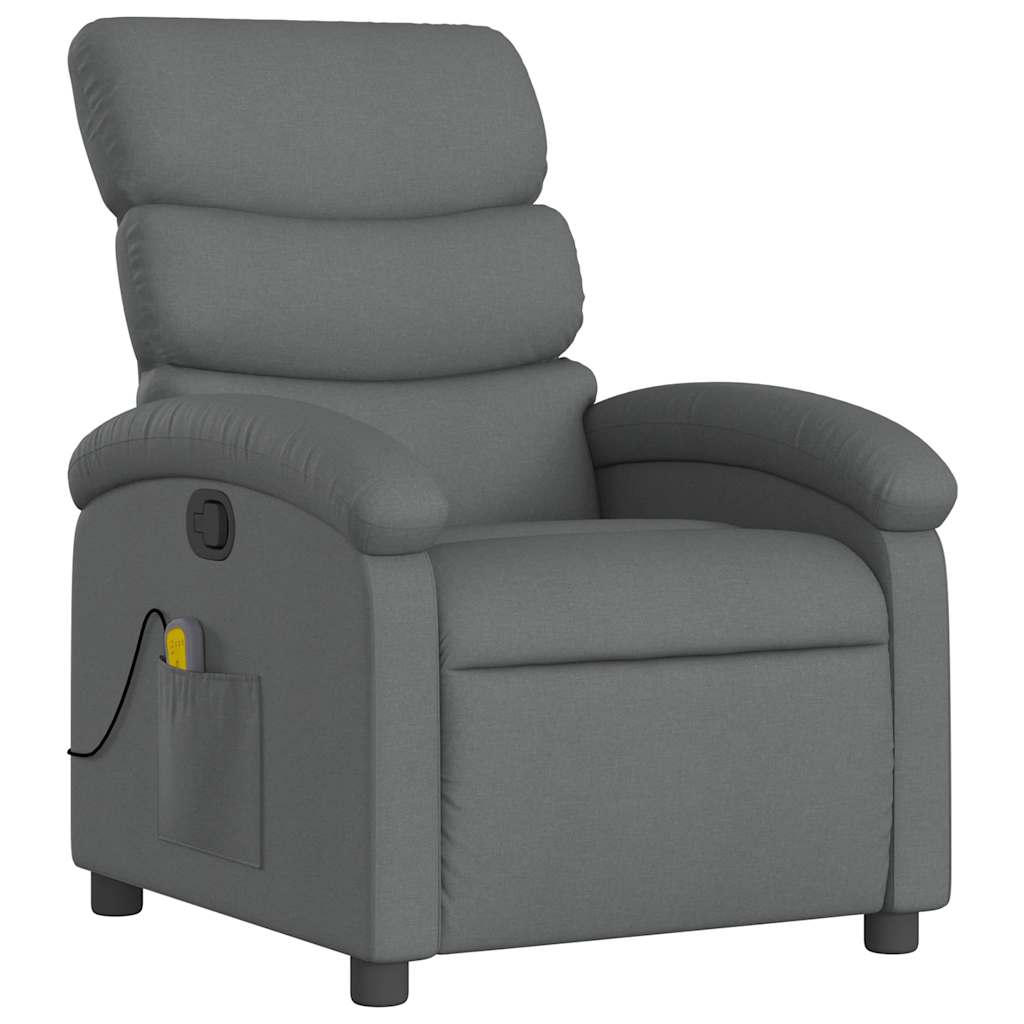 Fauteuil de massage inclinable Gris foncé Tissu - XIOS