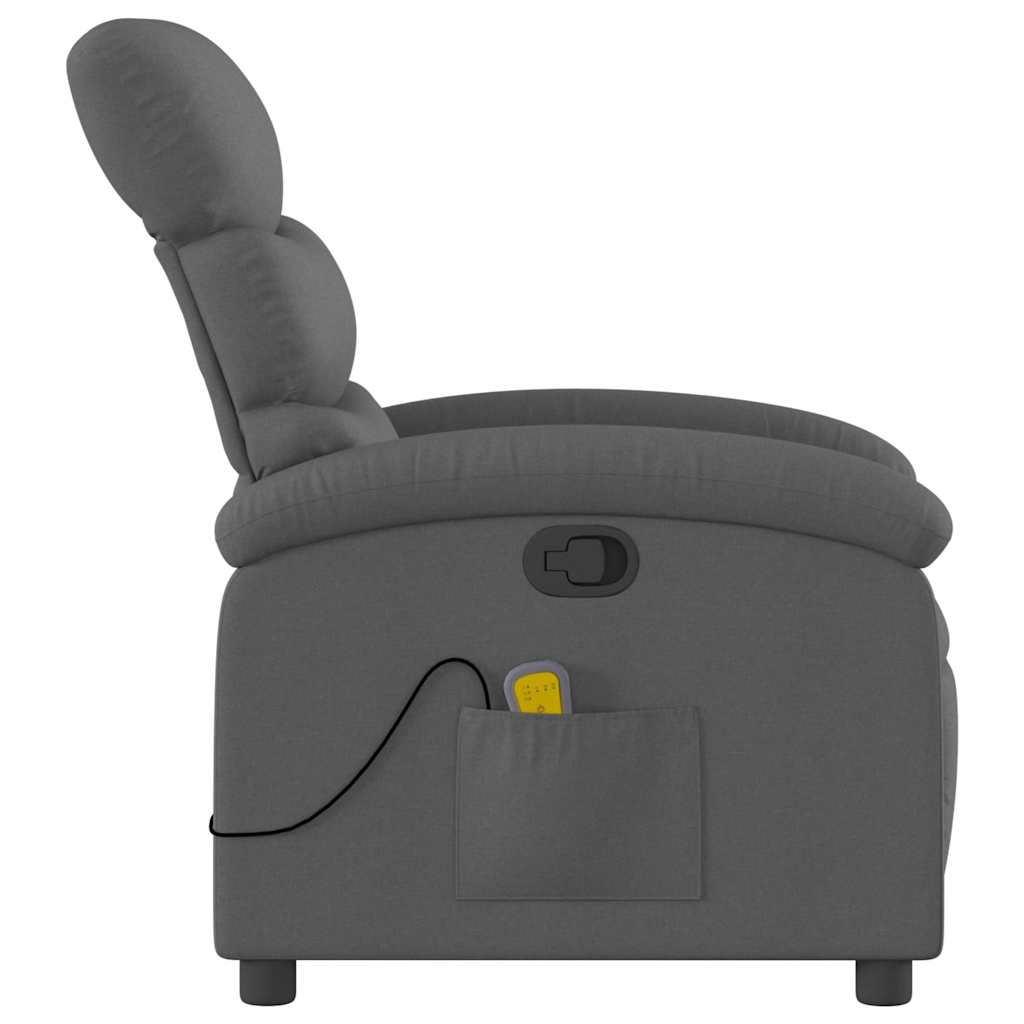 Fauteuil de massage inclinable Gris foncé Tissu - XIOS