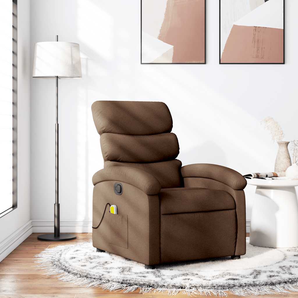 Fauteuil de massage inclinable Marron Tissu - XIOS