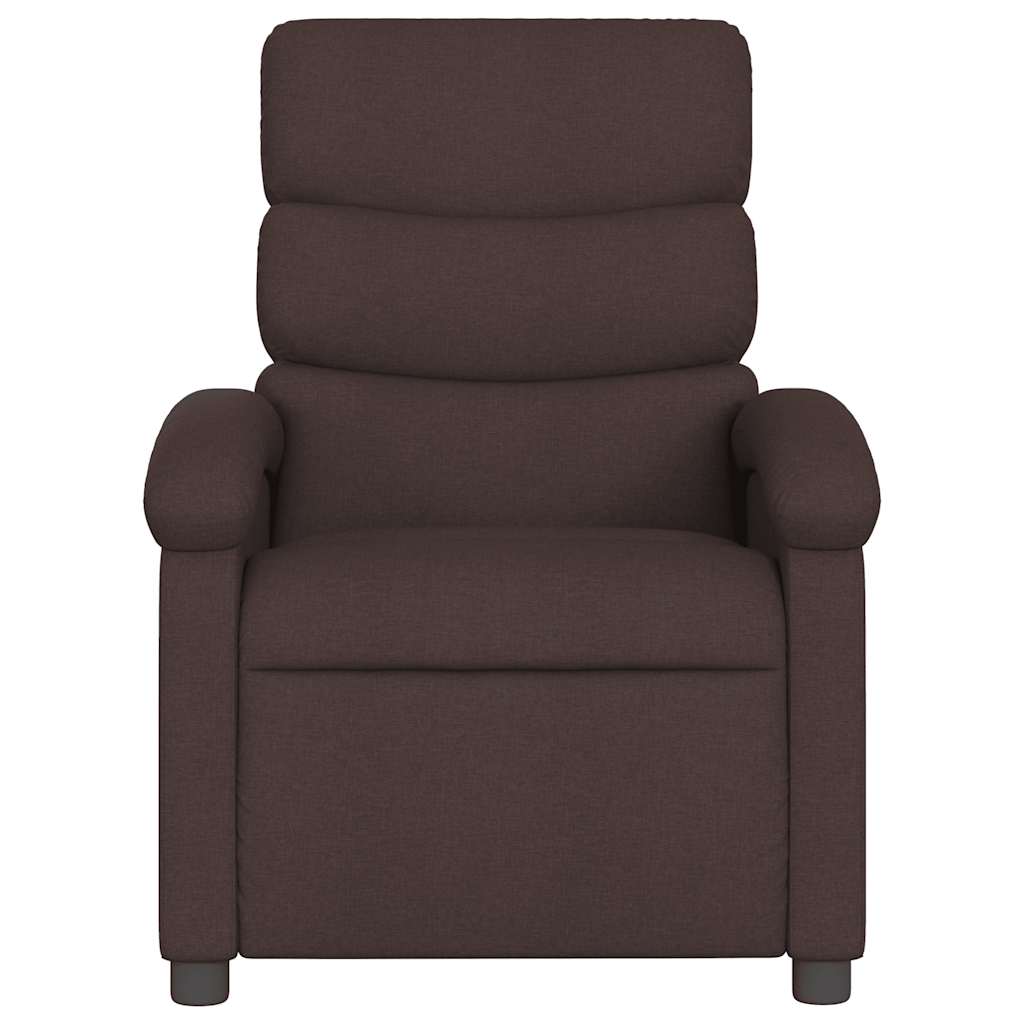 Fauteuil de massage inclinable Marron foncé Tissu - XIOS