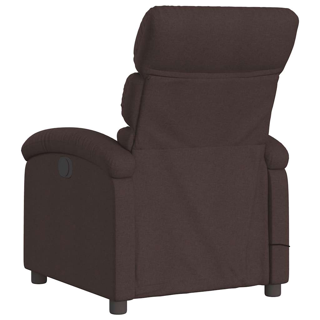 Fauteuil de massage inclinable Marron foncé Tissu - XIOS