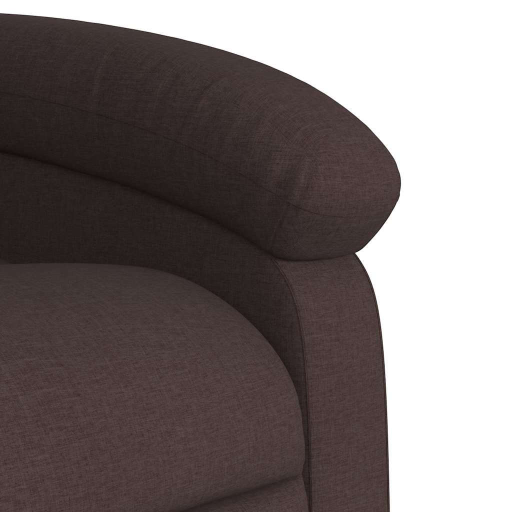 Fauteuil de massage inclinable Marron foncé Tissu - XIOS