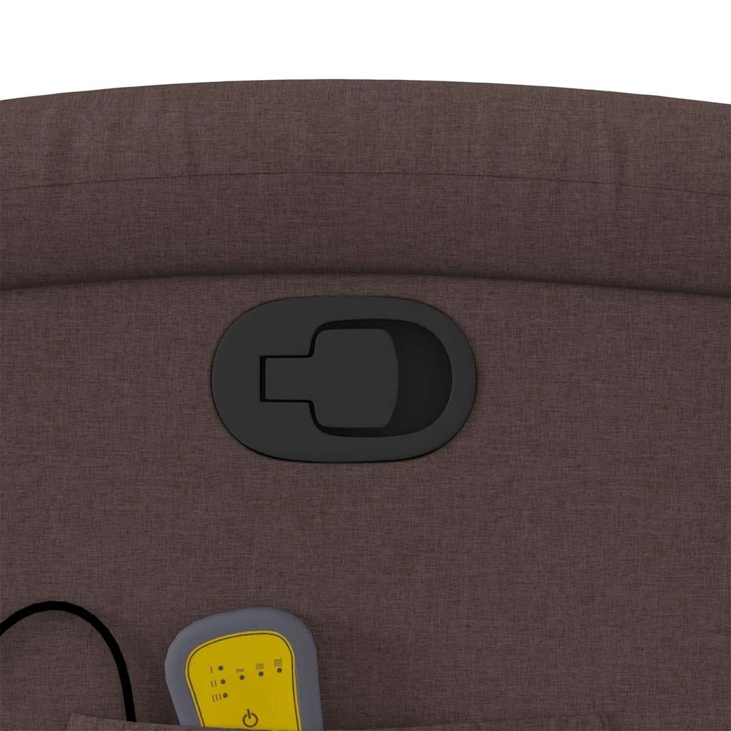 Fauteuil de massage inclinable Marron foncé Tissu - XIOS