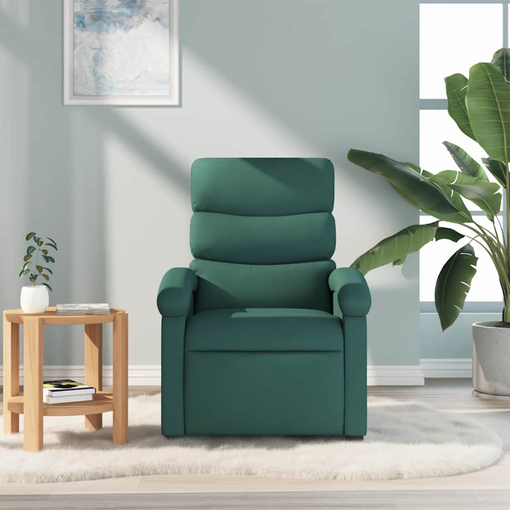 Fauteuil de massage inclinable Vert foncé Tissu - XIOS