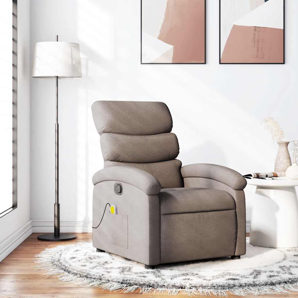 Fauteuil de massage inclinable Taupe Tissu - XIOS