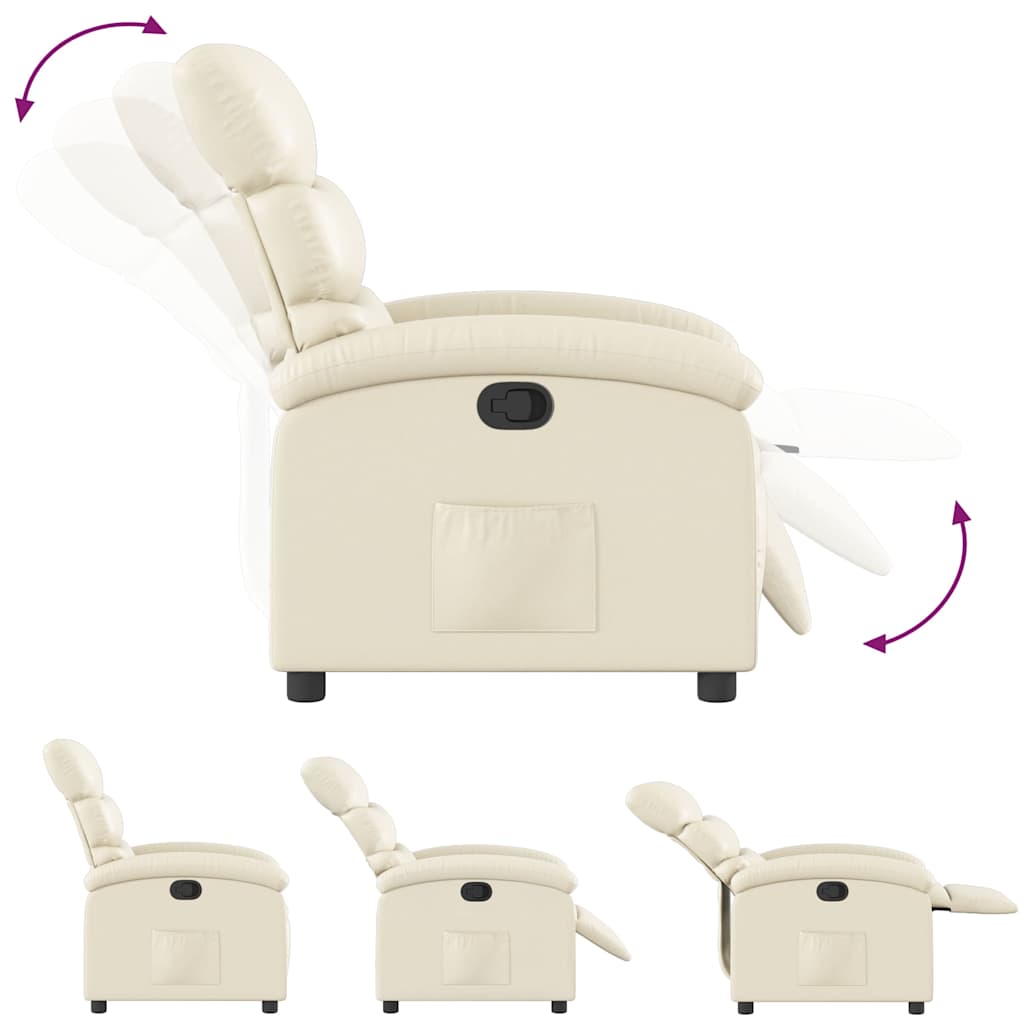 Fauteuil inclinable Crème Similicuir - XIOS