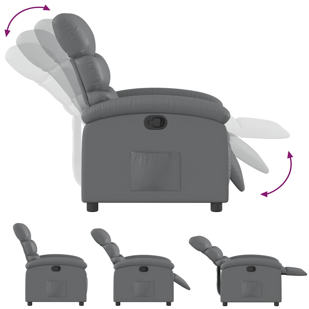 Fauteuil inclinable Gris Similicuir - XIOS