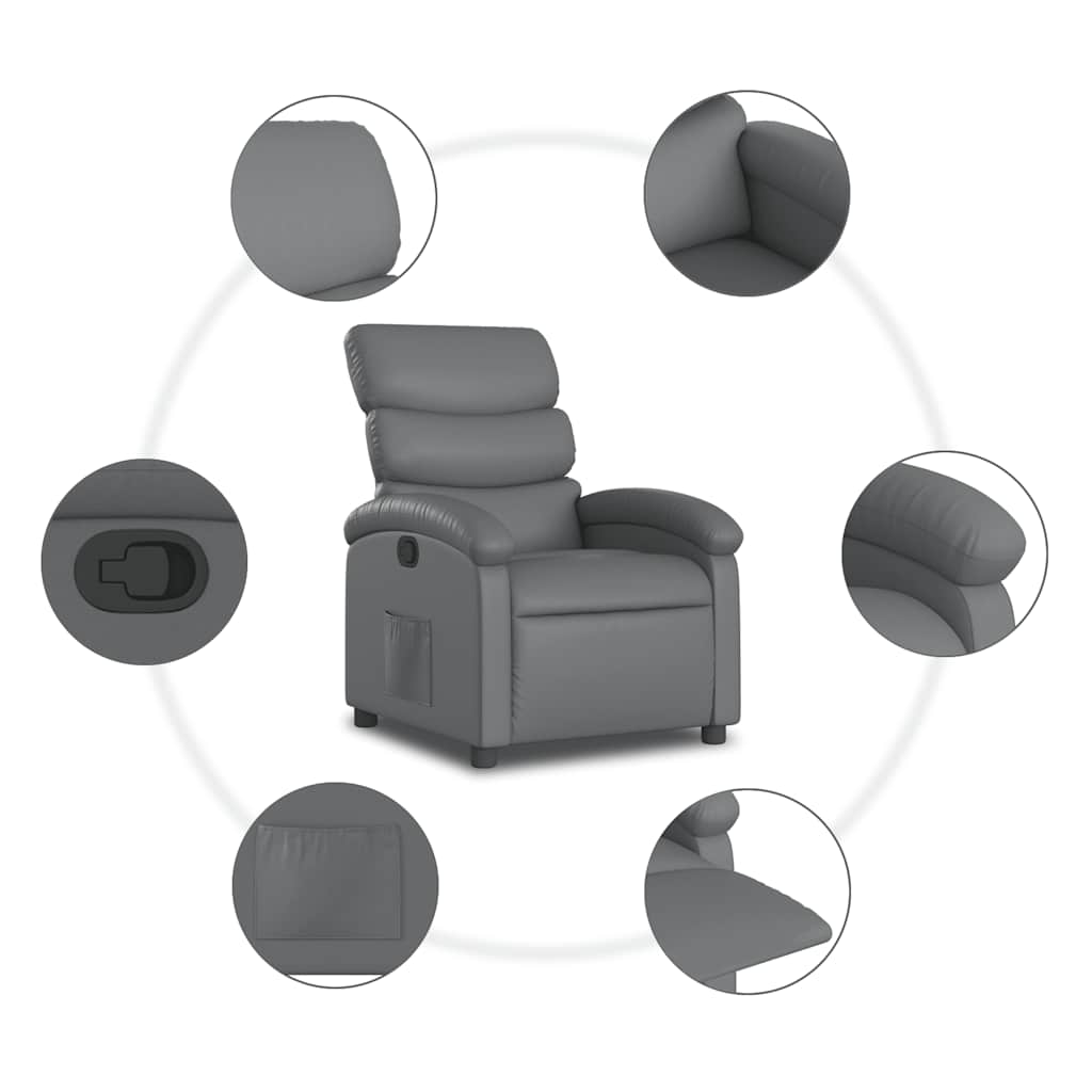 Fauteuil inclinable Gris Similicuir - XIOS