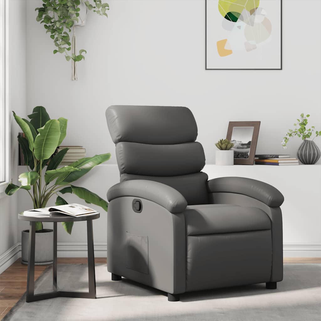 Fauteuil inclinable Gris Similicuir - XIOS
