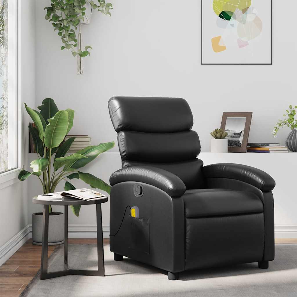 Fauteuil de massage inclinable Noir Similicuir - XIOS