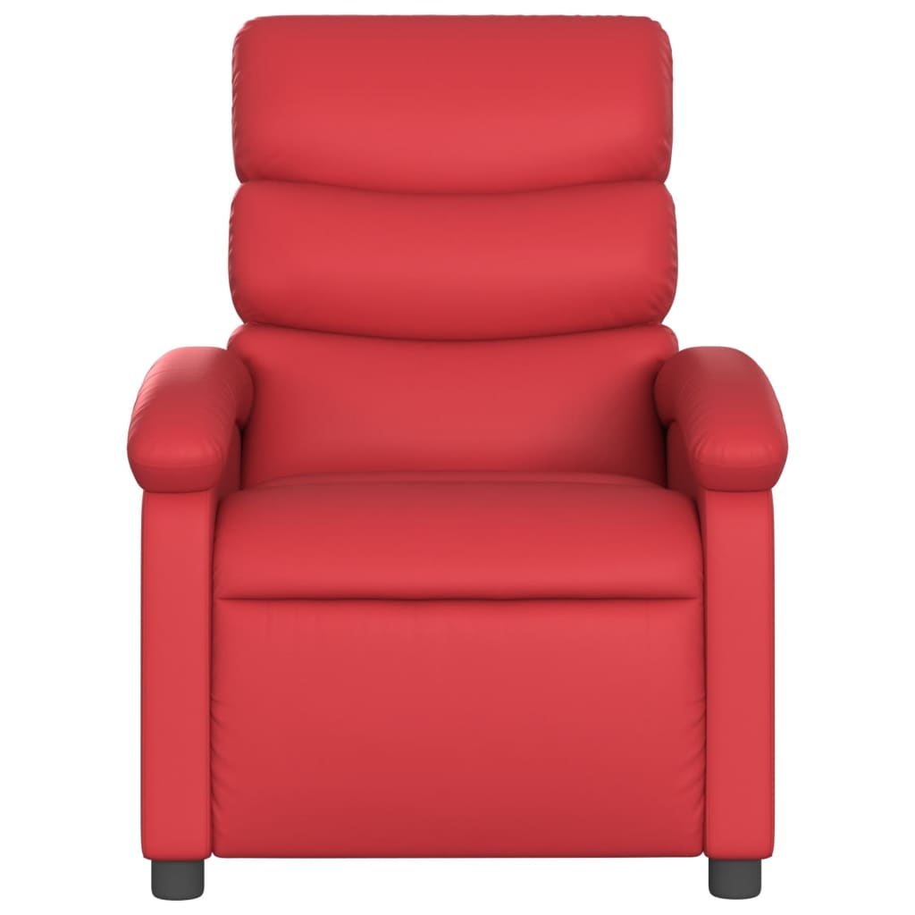 Fauteuil de massage inclinable rouge similicuir - XIOS