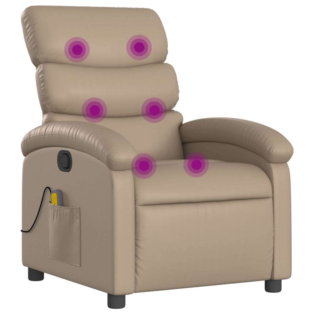 Fauteuil de massage inclinable Cappuccino Similicuir - XIOS