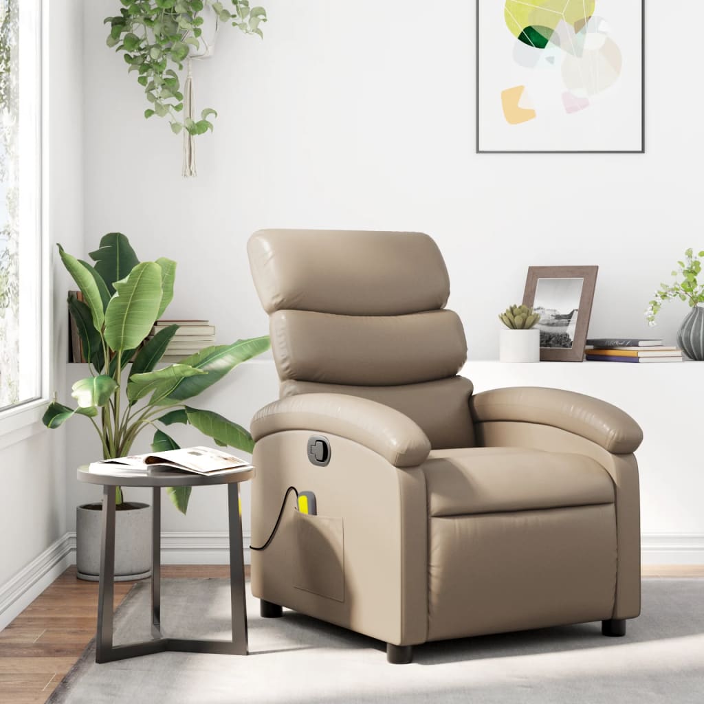 Fauteuil de massage inclinable Cappuccino Similicuir - XIOS
