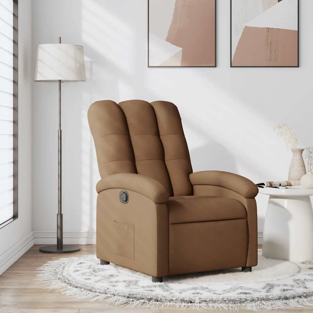 Fauteuil inclinable Marron Tissu - XIOS