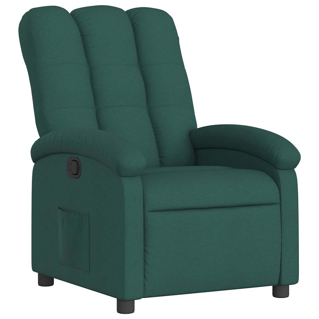 Fauteuil inclinable Vert foncé Tissu - XIOS