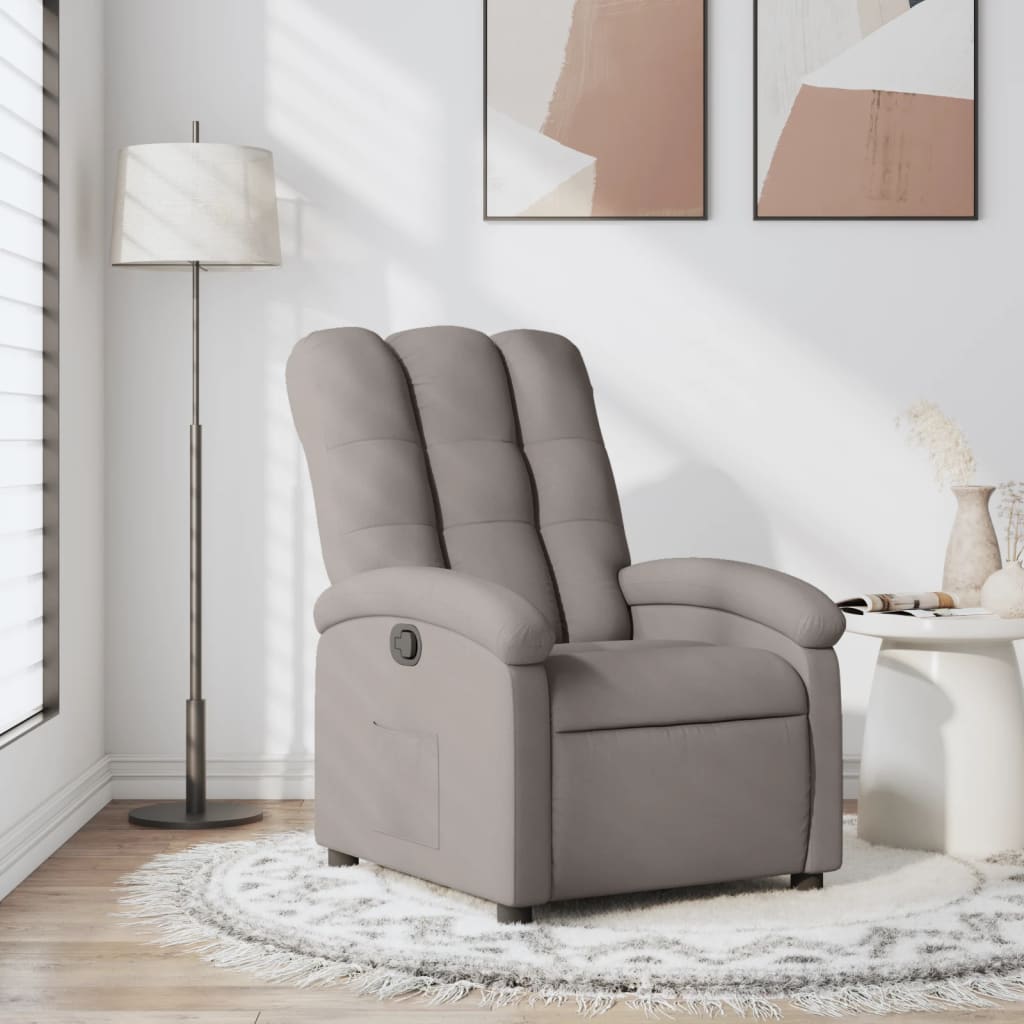 Fauteuil inclinable Taupe Tissu - XIOS
