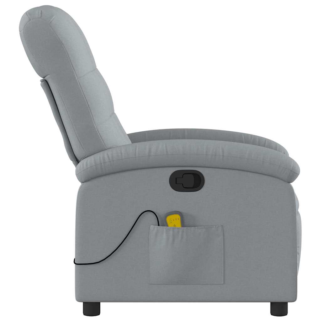 Fauteuil de massage inclinable Gris clair Tissu - XIOS