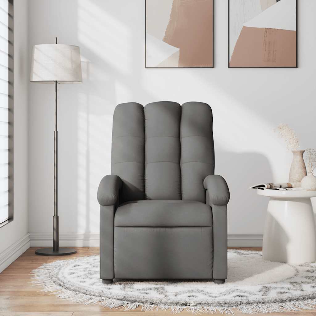 Fauteuil de massage inclinable Gris foncé Tissu - XIOS