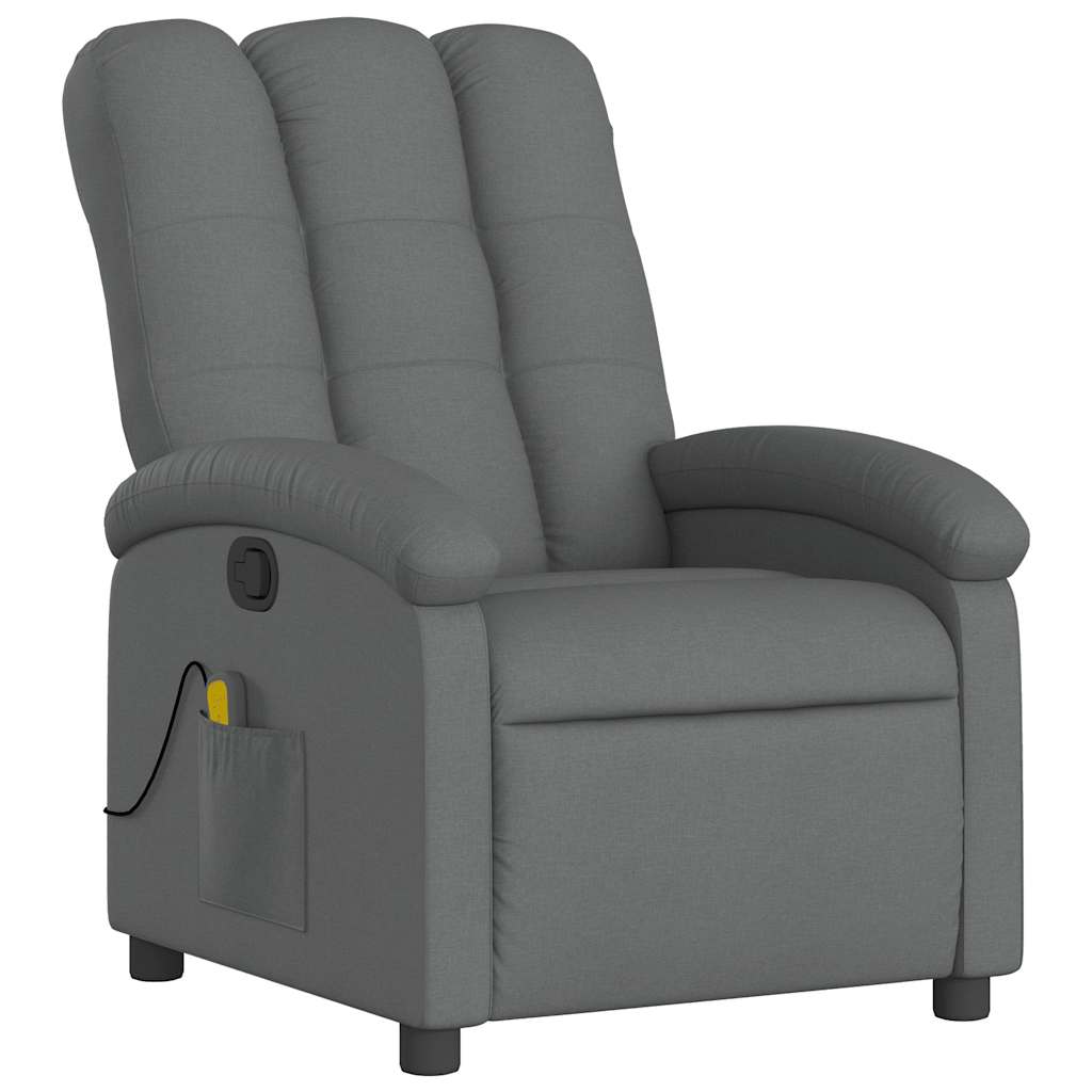 Fauteuil de massage inclinable Gris foncé Tissu - XIOS
