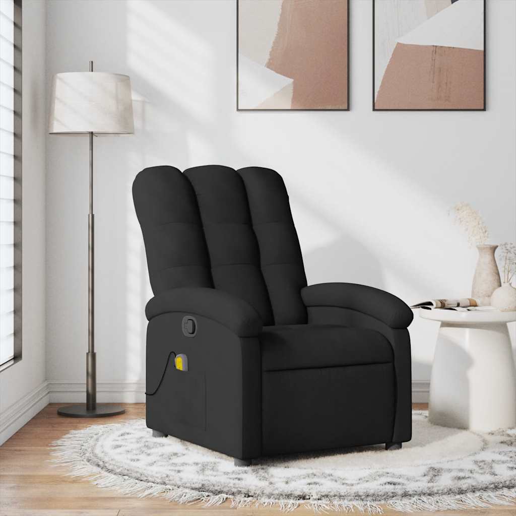Fauteuil de massage inclinable Noir Tissu - XIOS