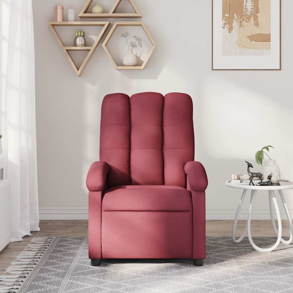 Fauteuil de massage inclinable Rouge bordeaux Tissu - XIOS