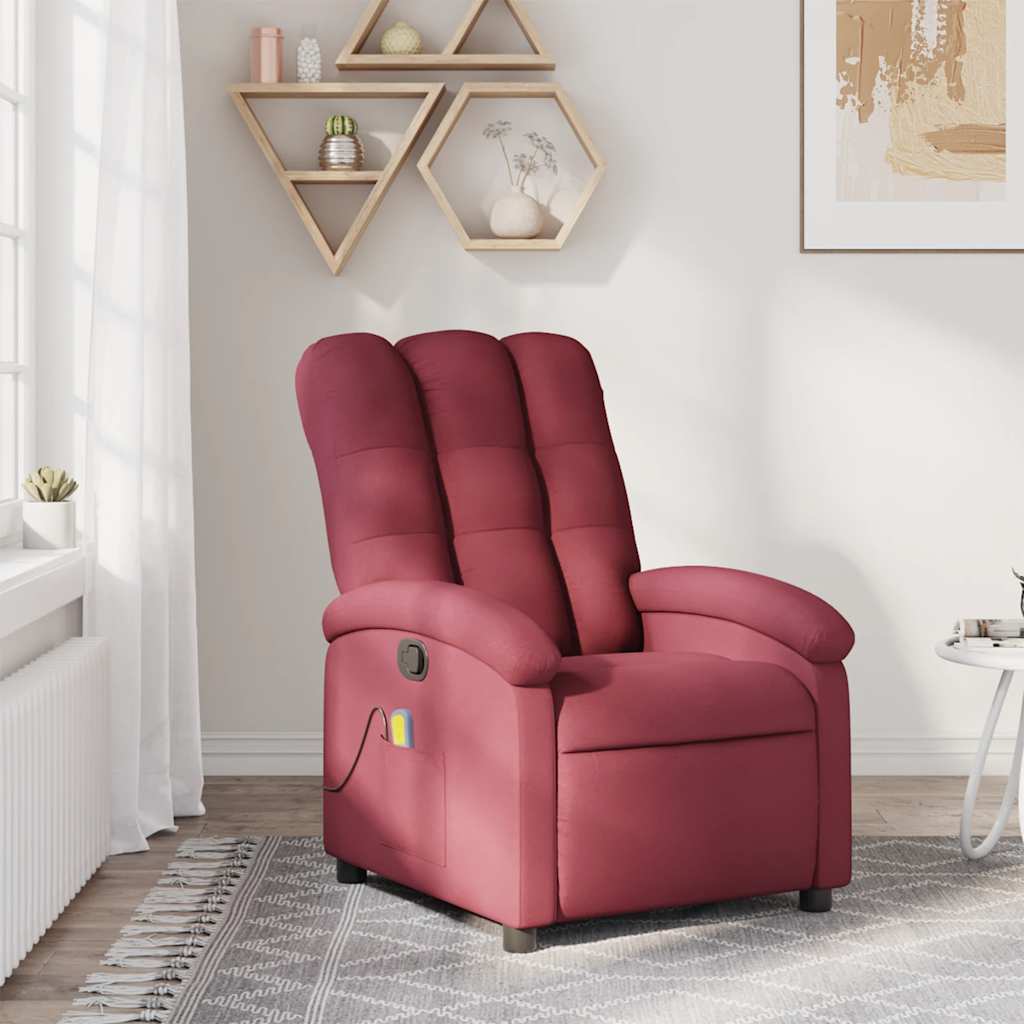 Fauteuil de massage inclinable Rouge bordeaux Tissu - XIOS