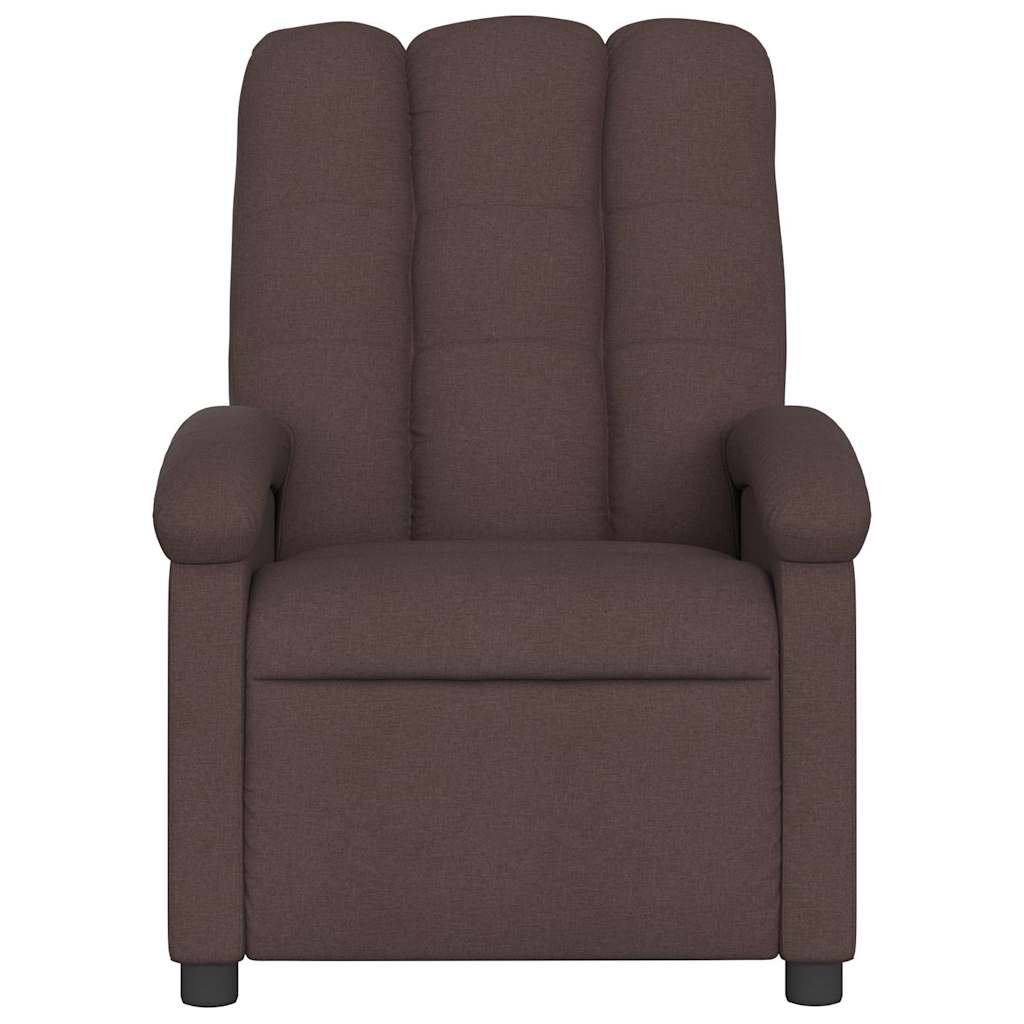 Fauteuil de massage inclinable Marron foncé Tissu - XIOS