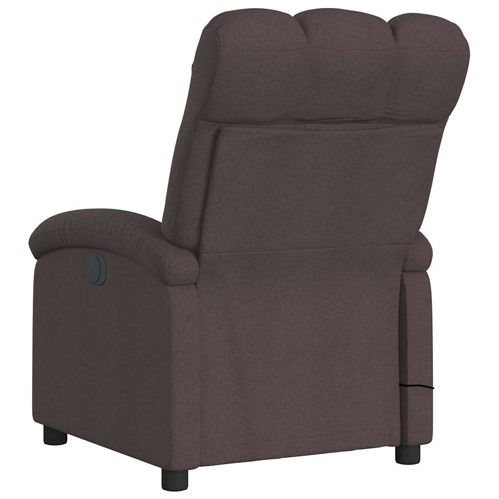 Fauteuil de massage inclinable Marron foncé Tissu - XIOS