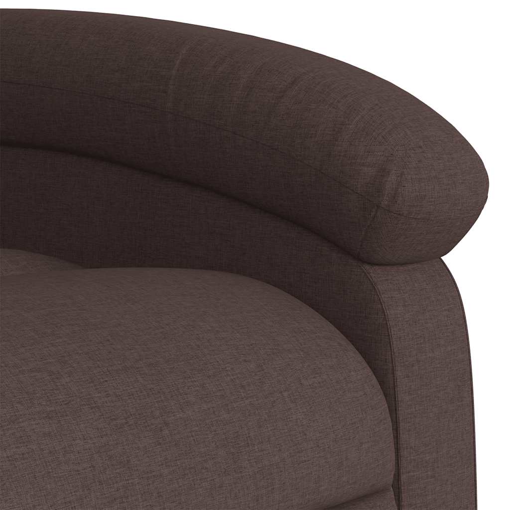 Fauteuil de massage inclinable Marron foncé Tissu - XIOS