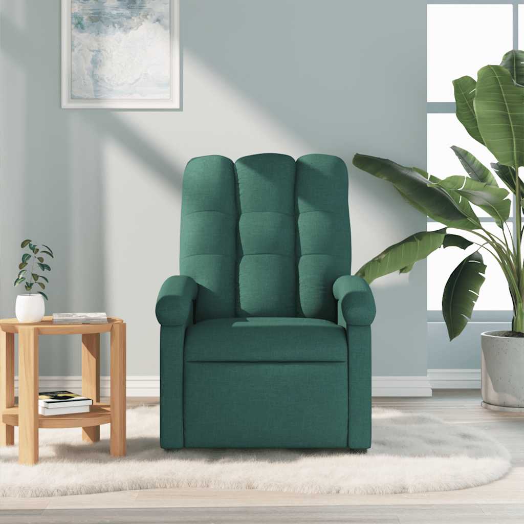 Fauteuil de massage inclinable Vert foncé Tissu - XIOS