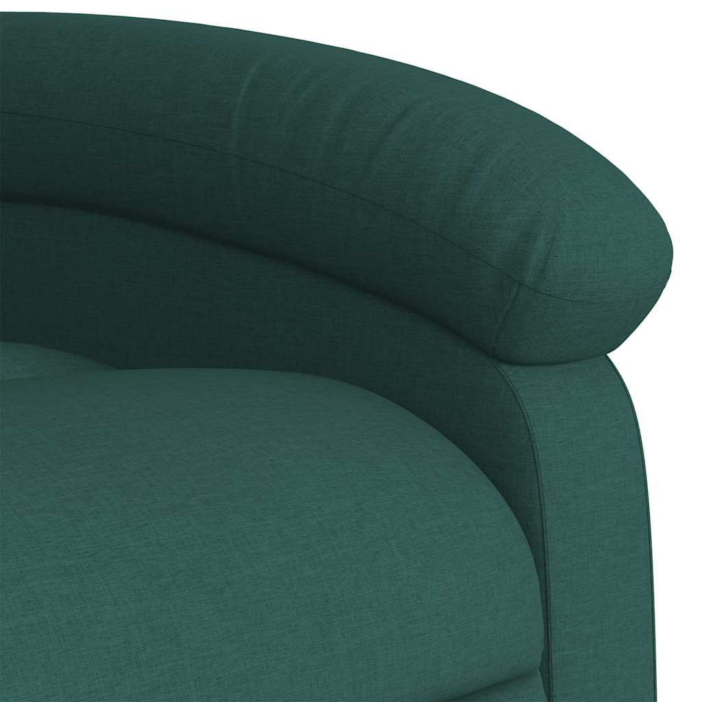 Fauteuil de massage inclinable Vert foncé Tissu - XIOS